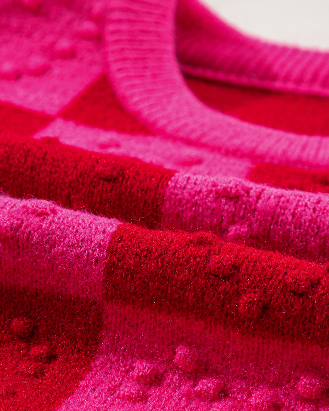 Multicolor Checkered Pattern Sweater