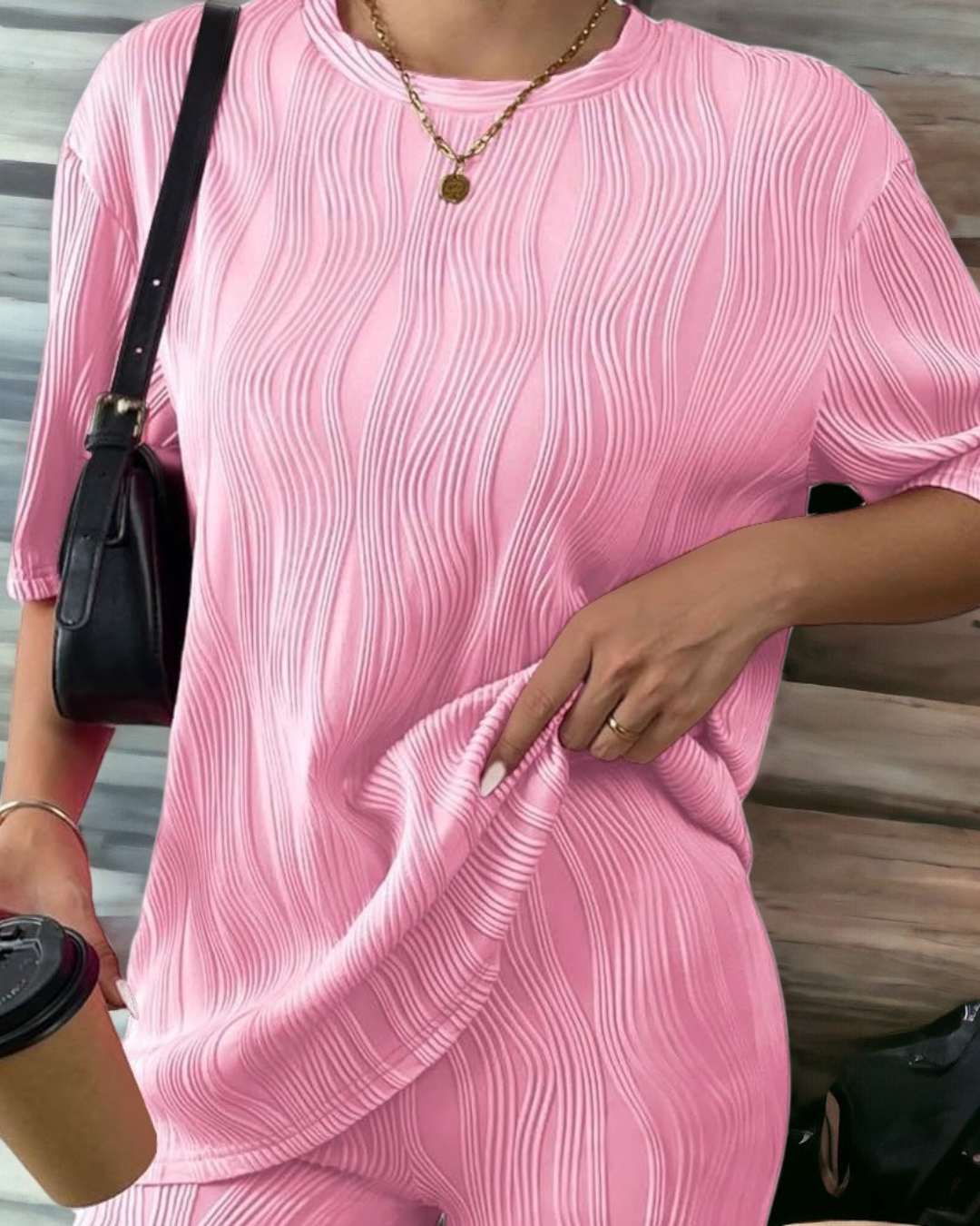 Wave Pattern Two Piece Suit