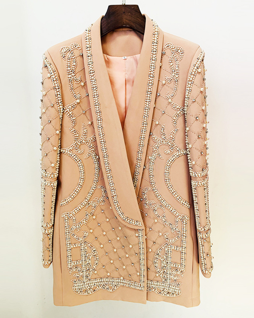 Handmade Beads Blazer S Pink