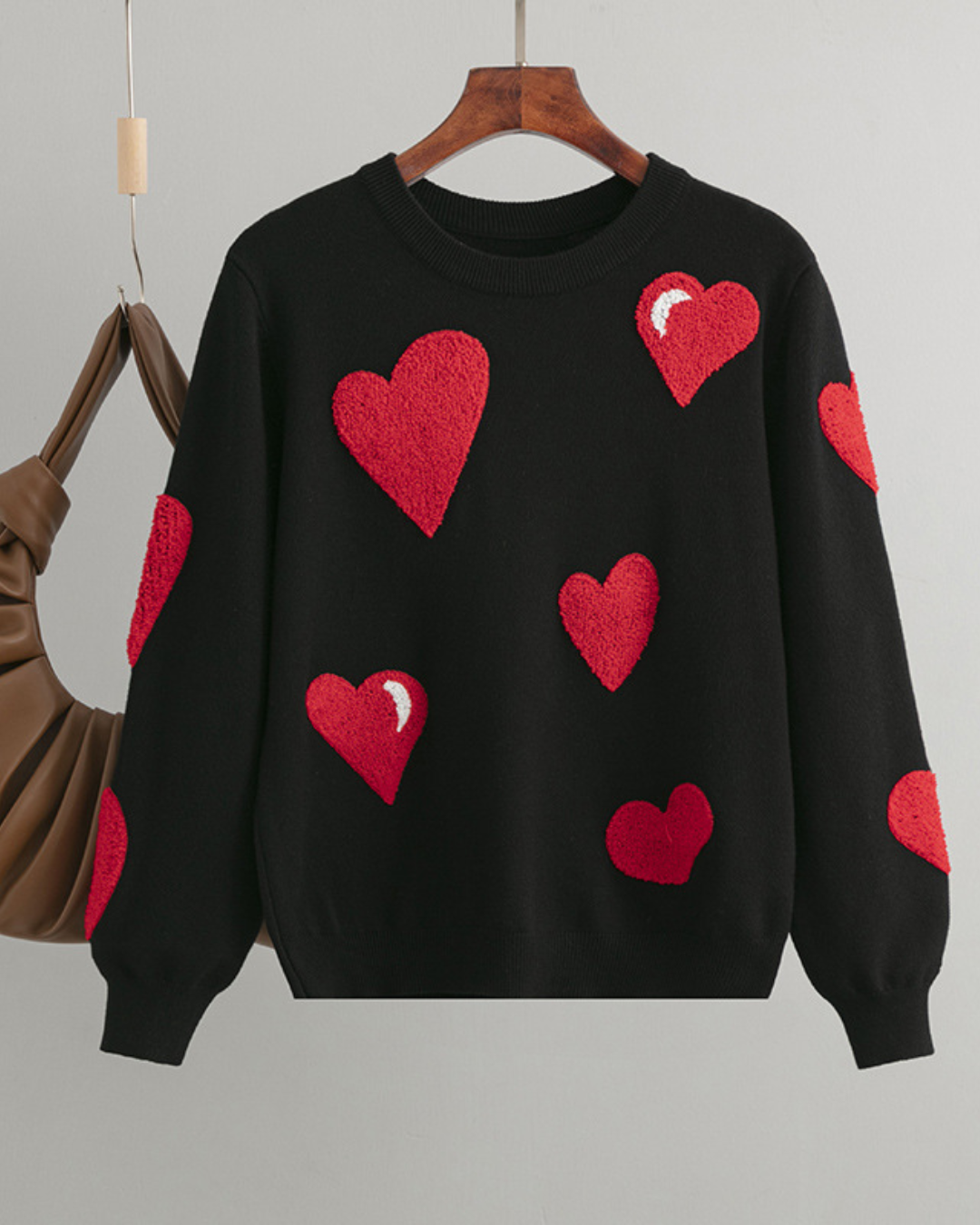 Love Design Pullover Sweater One Size Black
