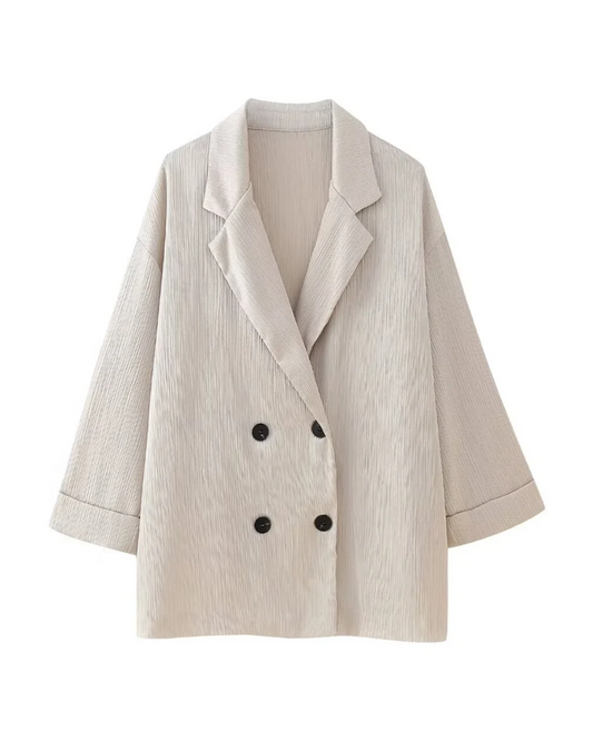 Double breasted Coat and Straight Trouser Set Jacket 1 XS
