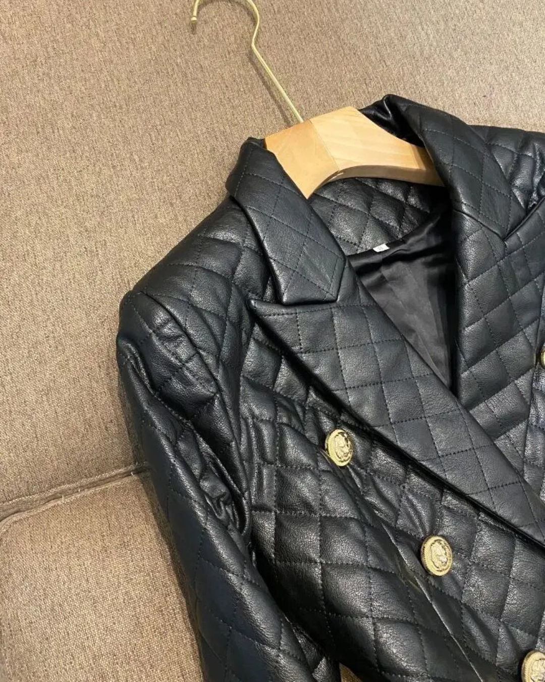 Notched Long Sleeve Button Up Blazer