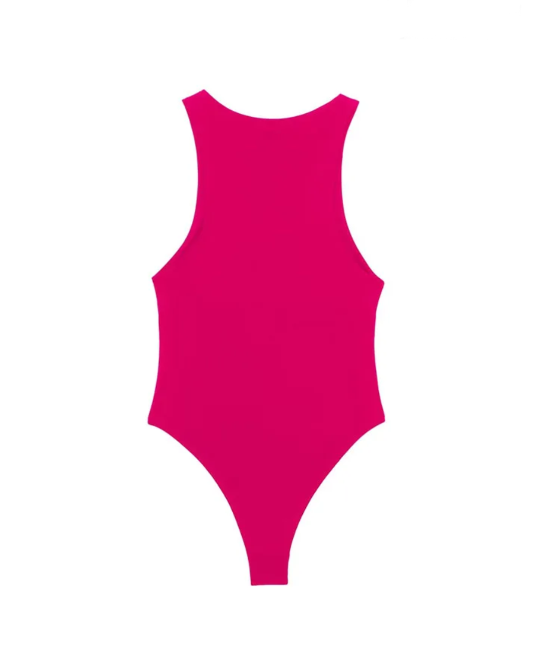 Halter Neck Skinny Bodysuit Pink XS
