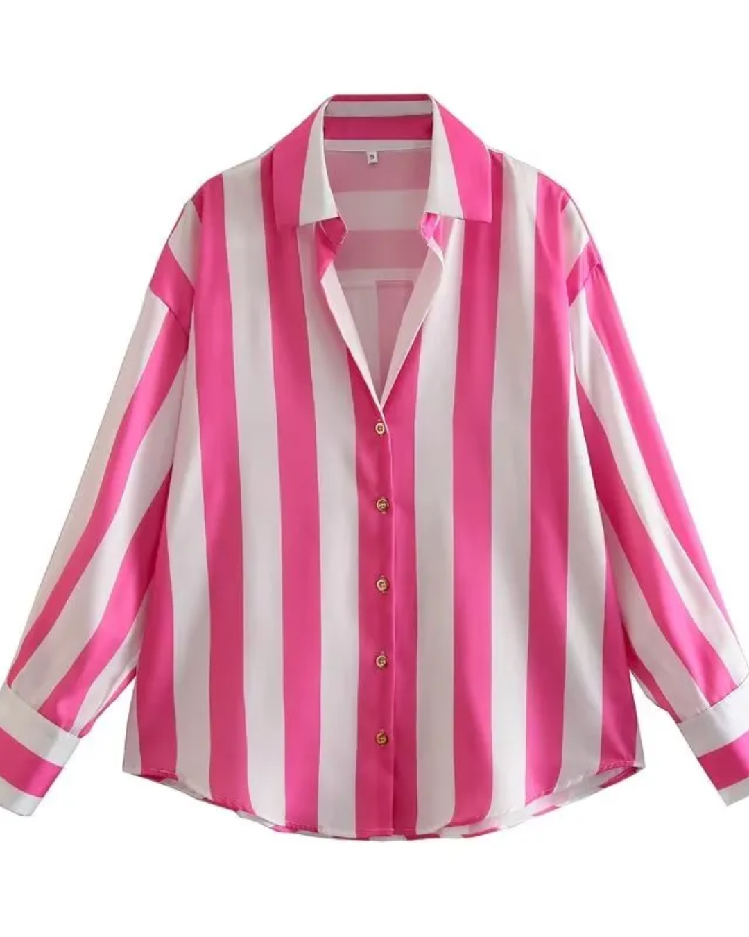 Satin Long Sleeve Button Up Shirt P XS