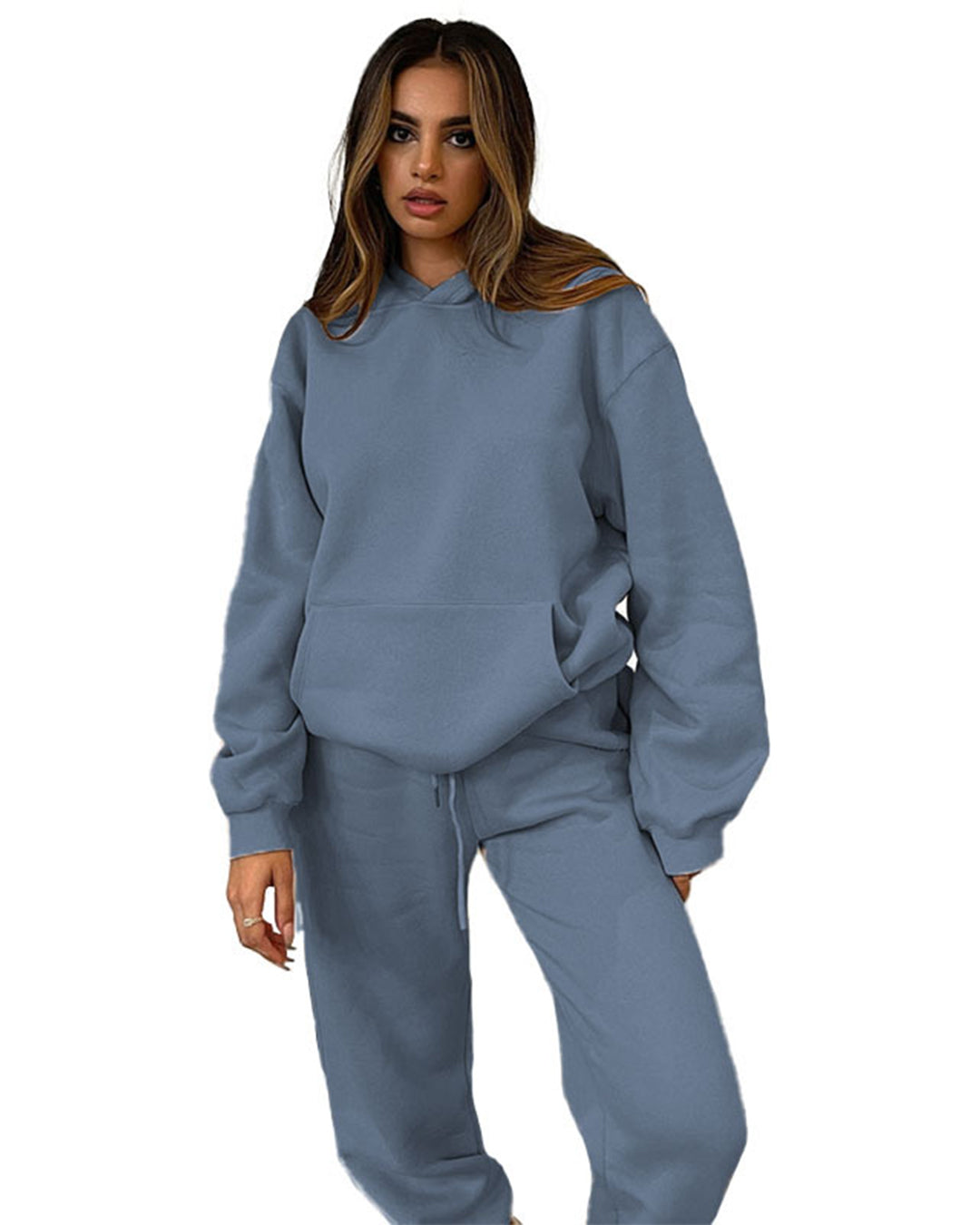 Round Neck Sweater & Skinny Trousers Set