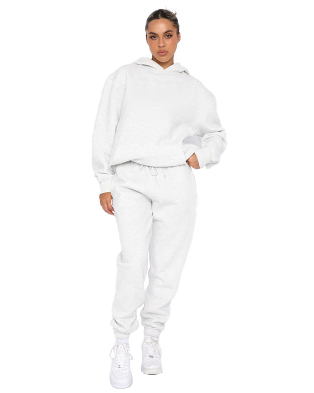 Round Neck Sweater & Skinny Trousers Set