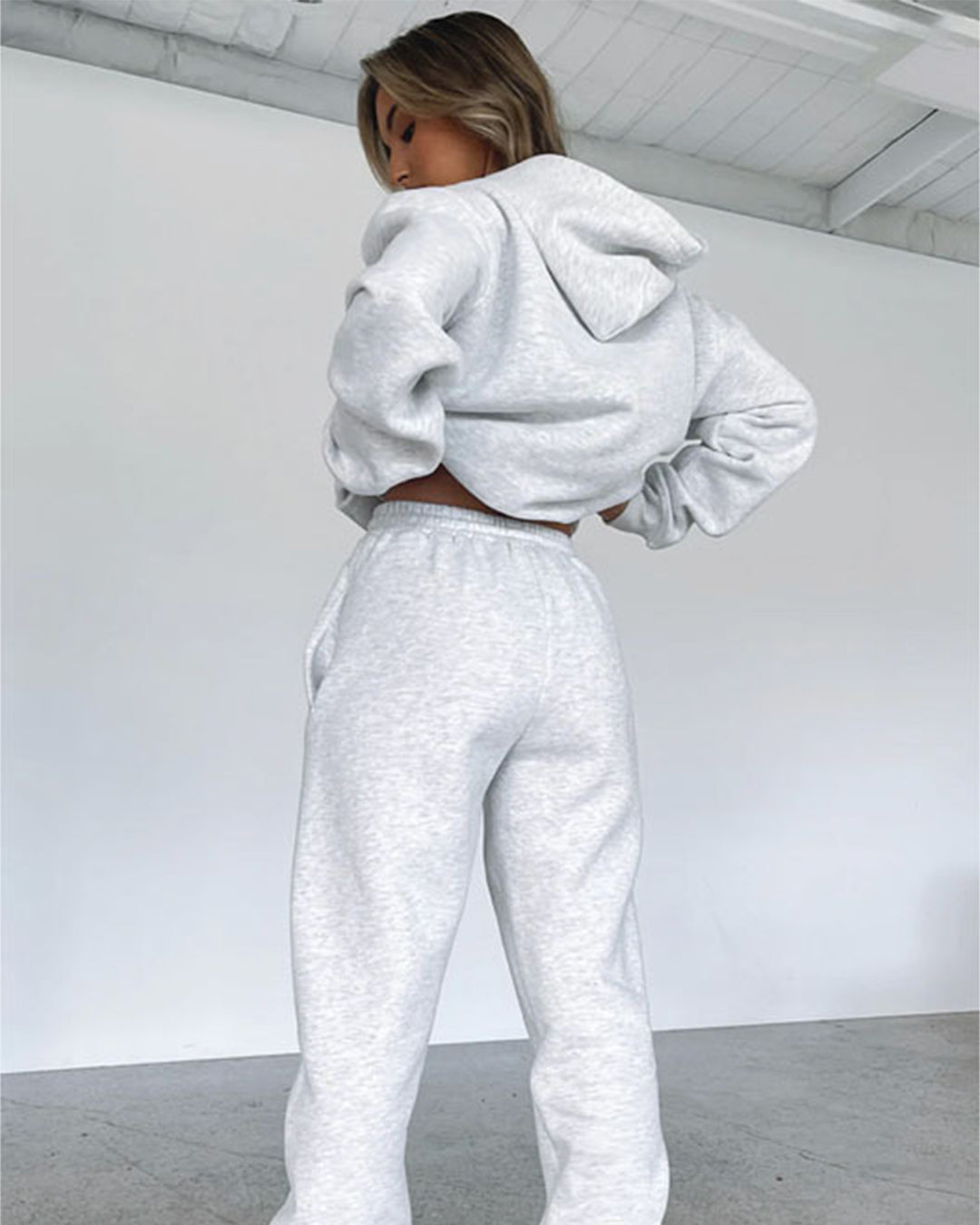Round Neck Sweater & Skinny Trousers Set