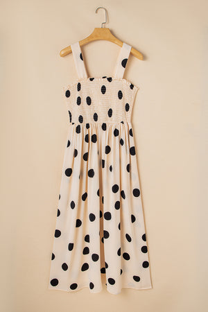 Monore Polka Dot Midi Dress