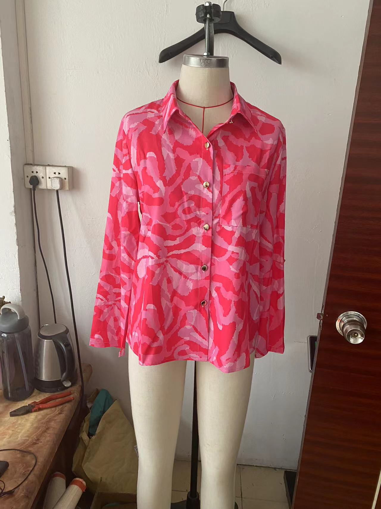 Sources Spring Summer Simple Office Shirt Wild Blouse