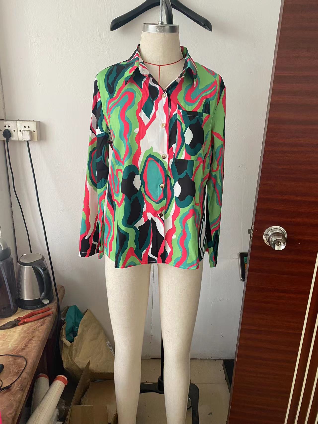 Sources Spring Summer Simple Office Shirt Wild Blouse