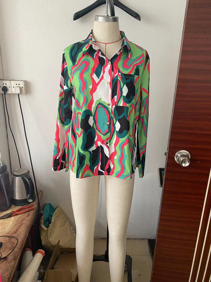 Sources Spring Summer Simple Office Shirt Wild Blouse