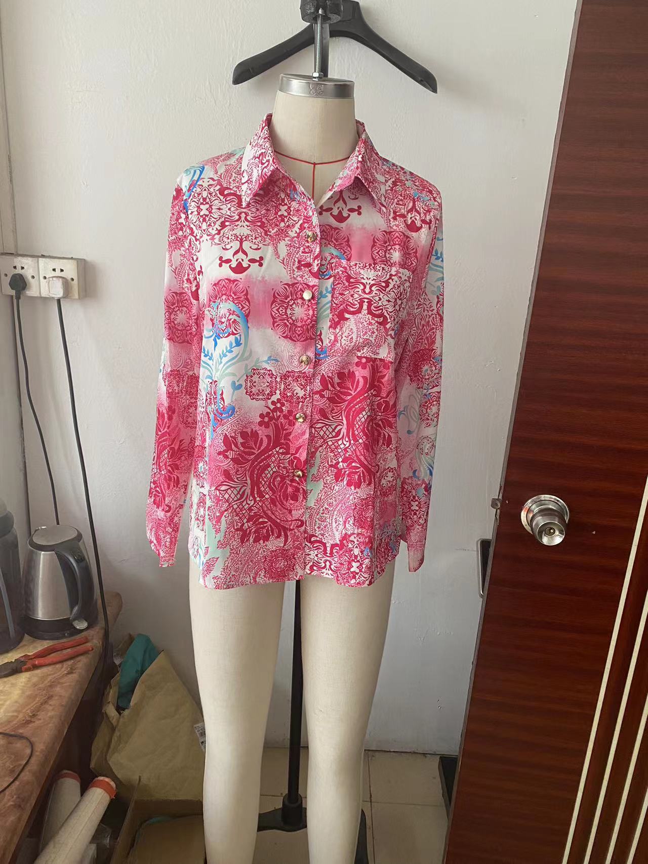 Sources Spring Summer Simple Office Shirt Wild Blouse