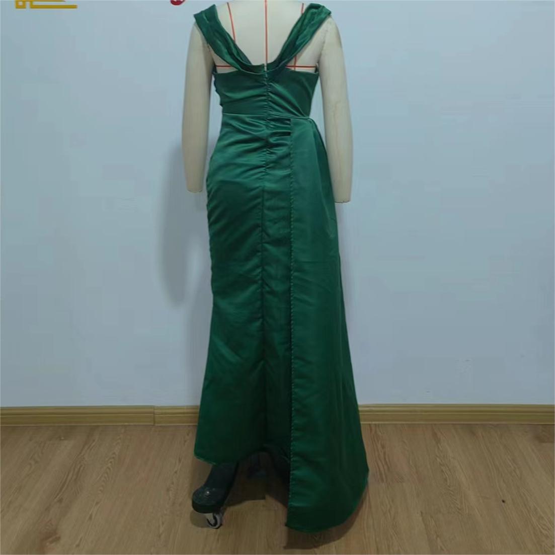 Cocktail High Slit Sexy Host Off Shoulder Slimming Party Evening Dress
