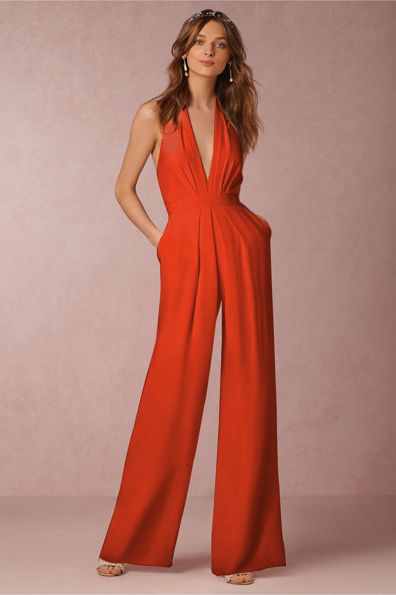 Casual Sexy Sleeveless Halter Jumpsuit