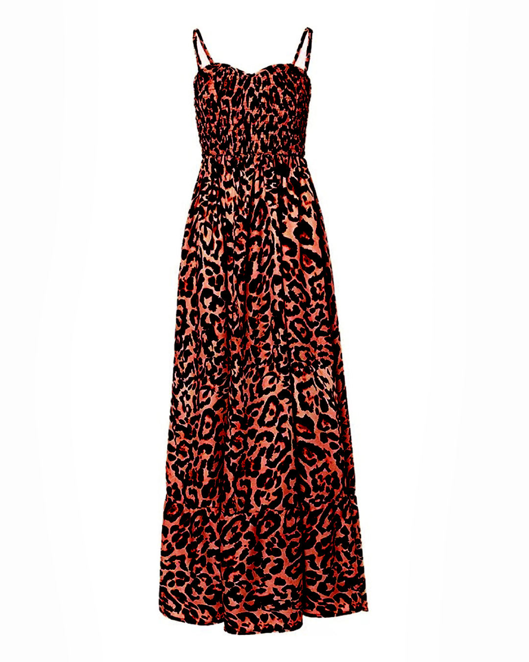 Leopard Sweetheart Neck Cami Dress   