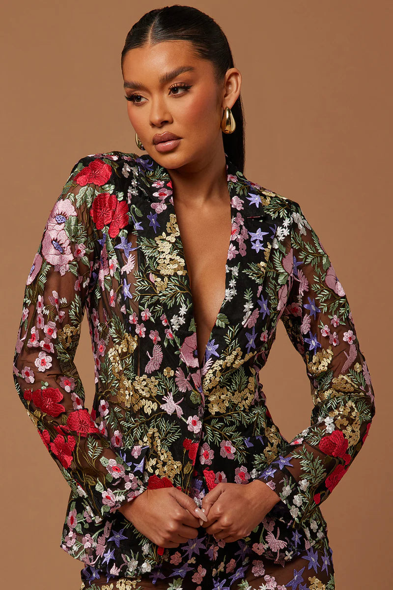Elegant Erin Embroidered Blazer