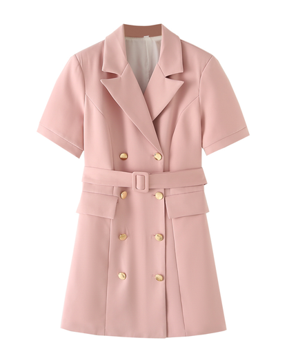 French Slimming Dress Pink S 