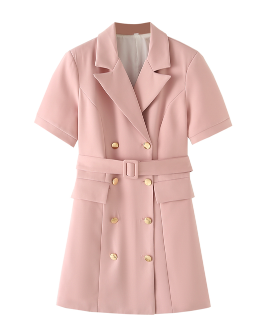 French Slimming Dress Pink S 