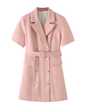 French Slimming Dress Pink S 
