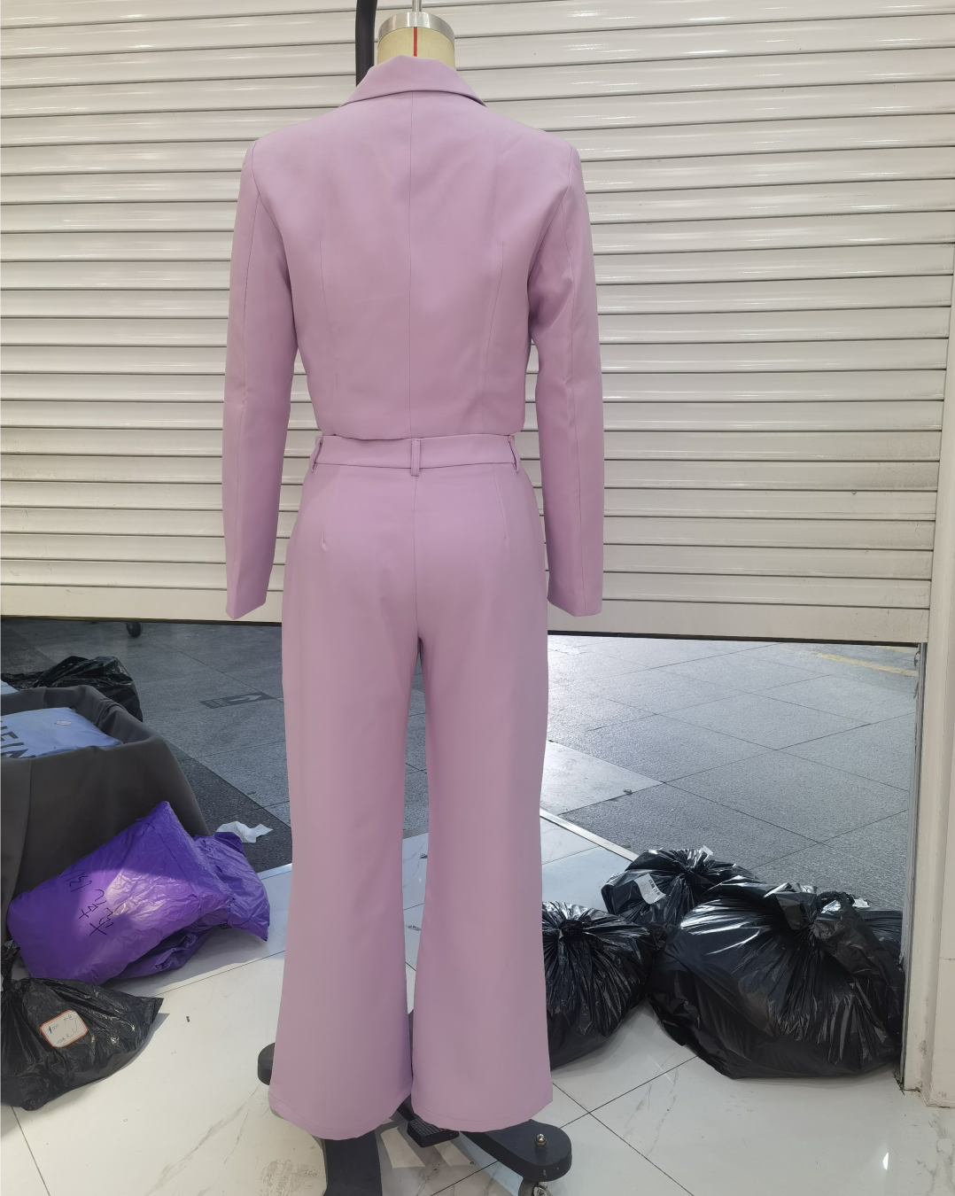 Solid Office Short Pant Set   