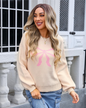 Bow Knitwear Sweater Apricot S 