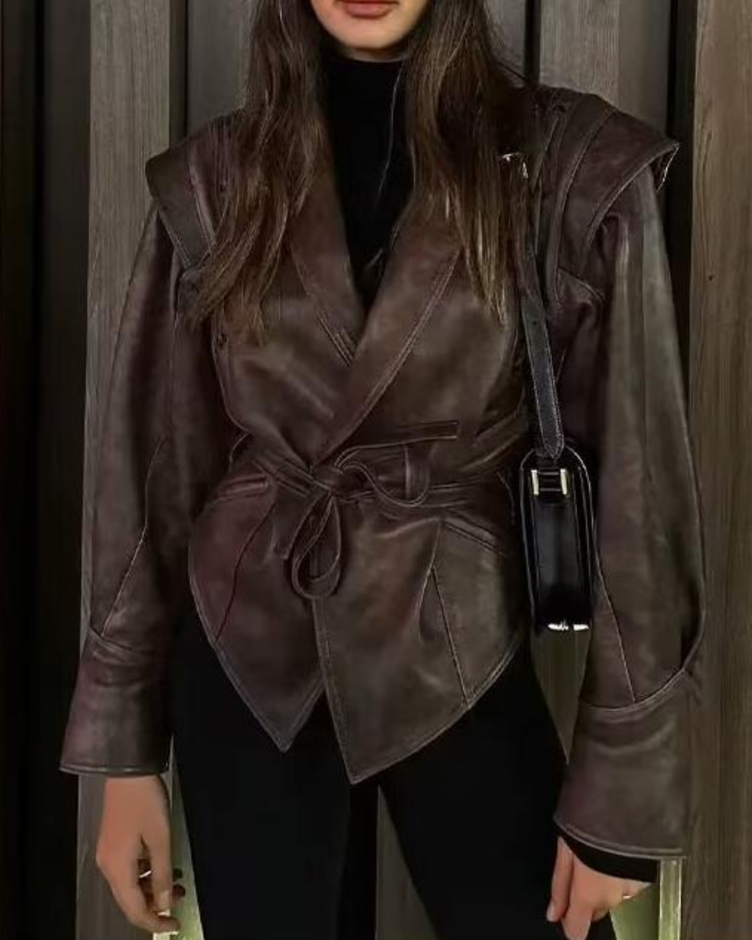 Street Design Retro Leather Coat   