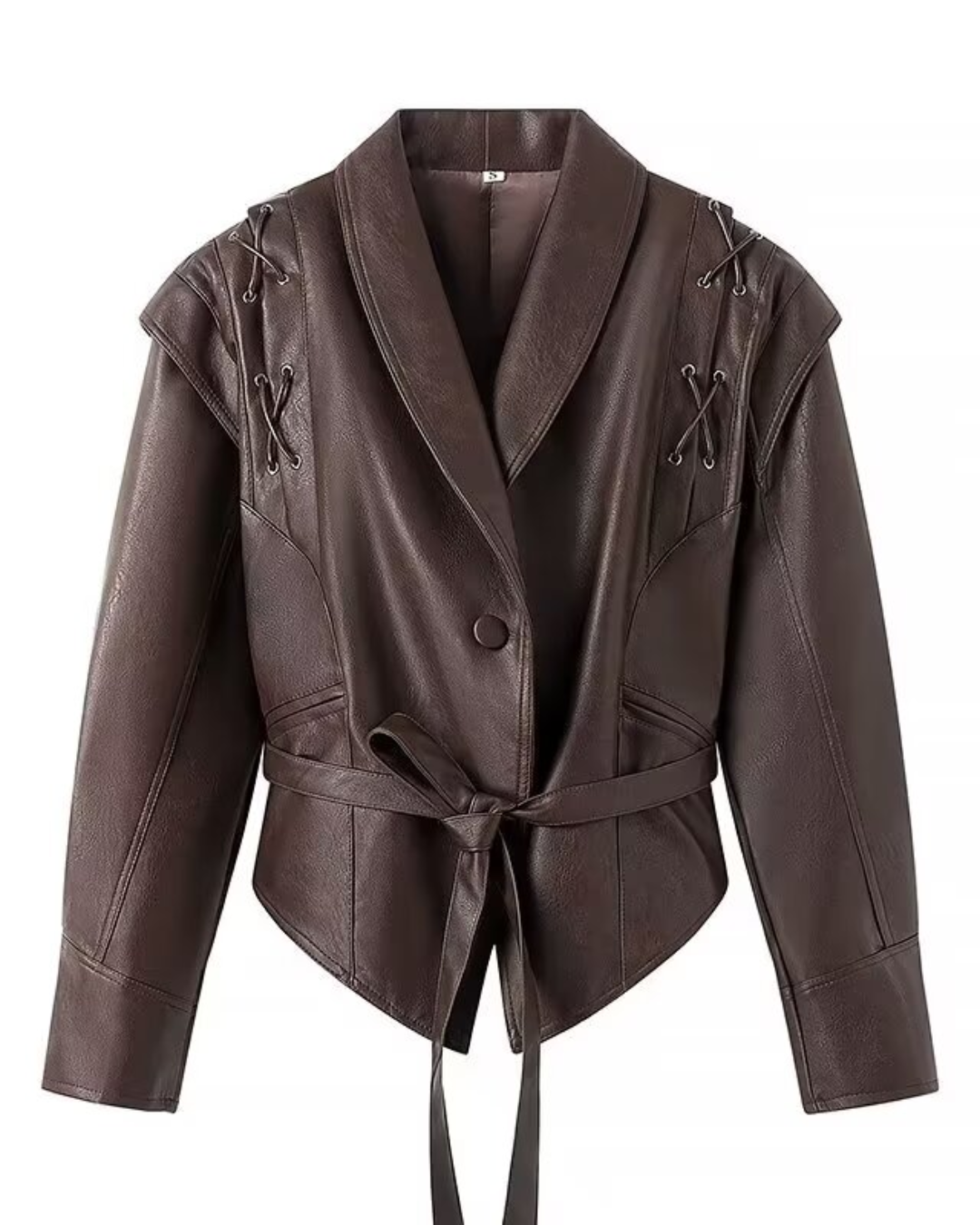 Street Design Retro Leather Coat   