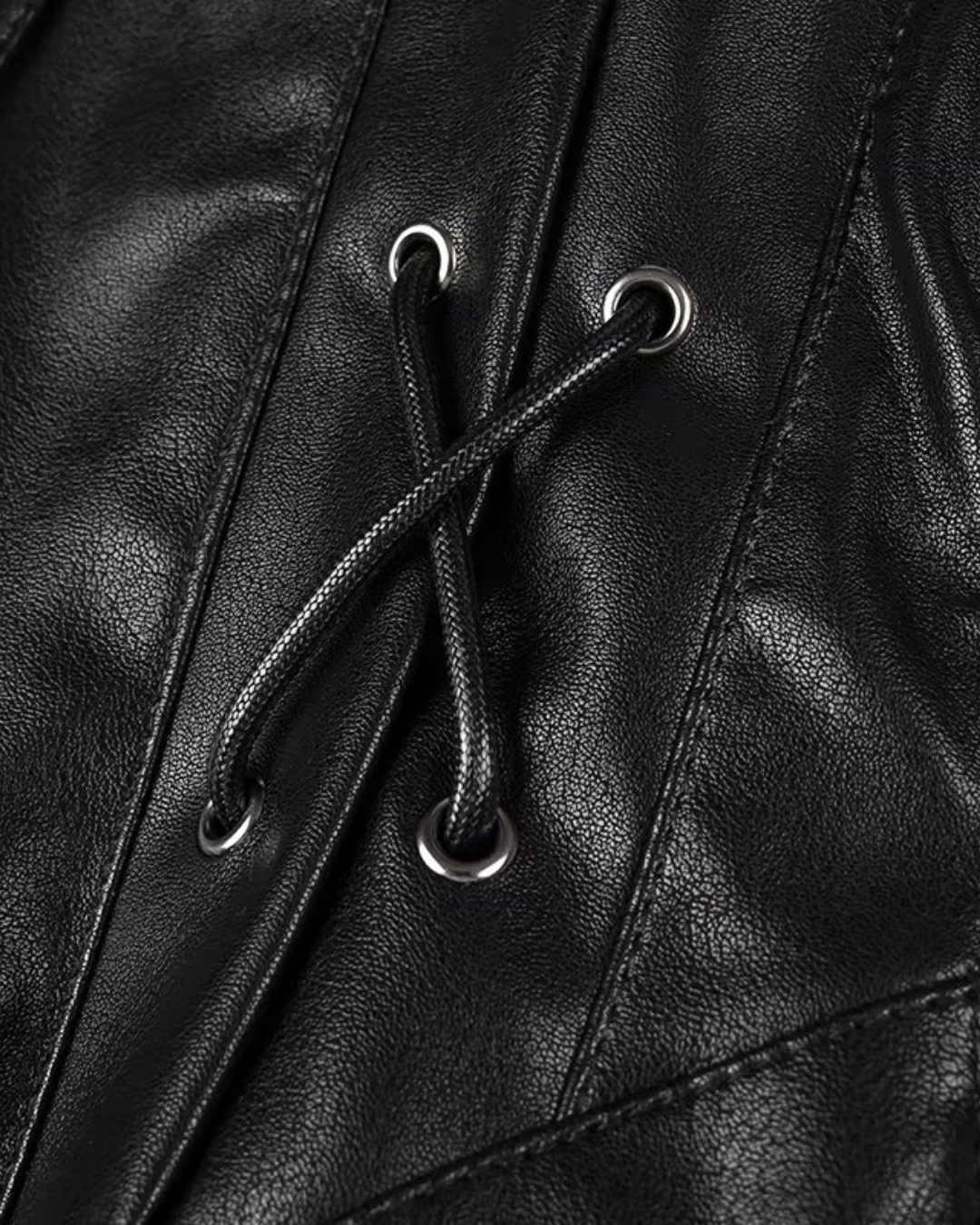 Retro Faux Leather Jacket Coat   