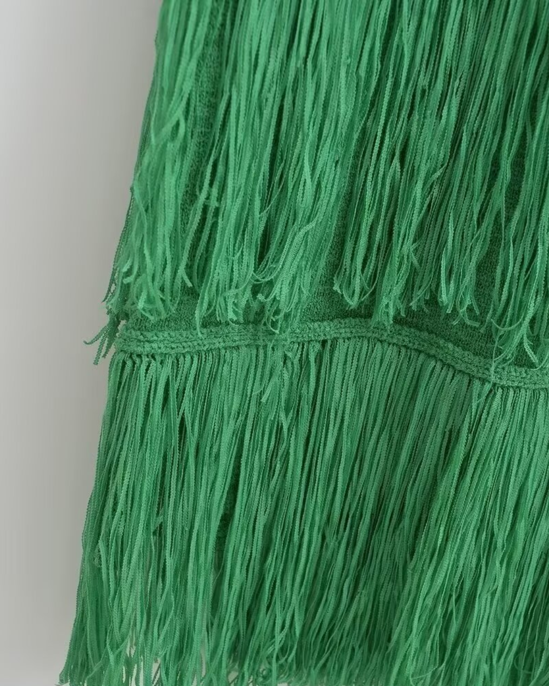 Tassel Detail Knitted Long Dress   