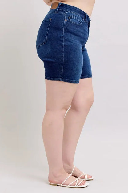 Judy Blue High Waist V-Front Bermuda Plus Size