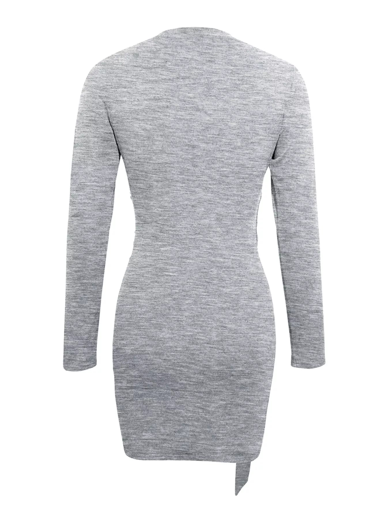 Round Neck Long Sleeve Bodycon Dress