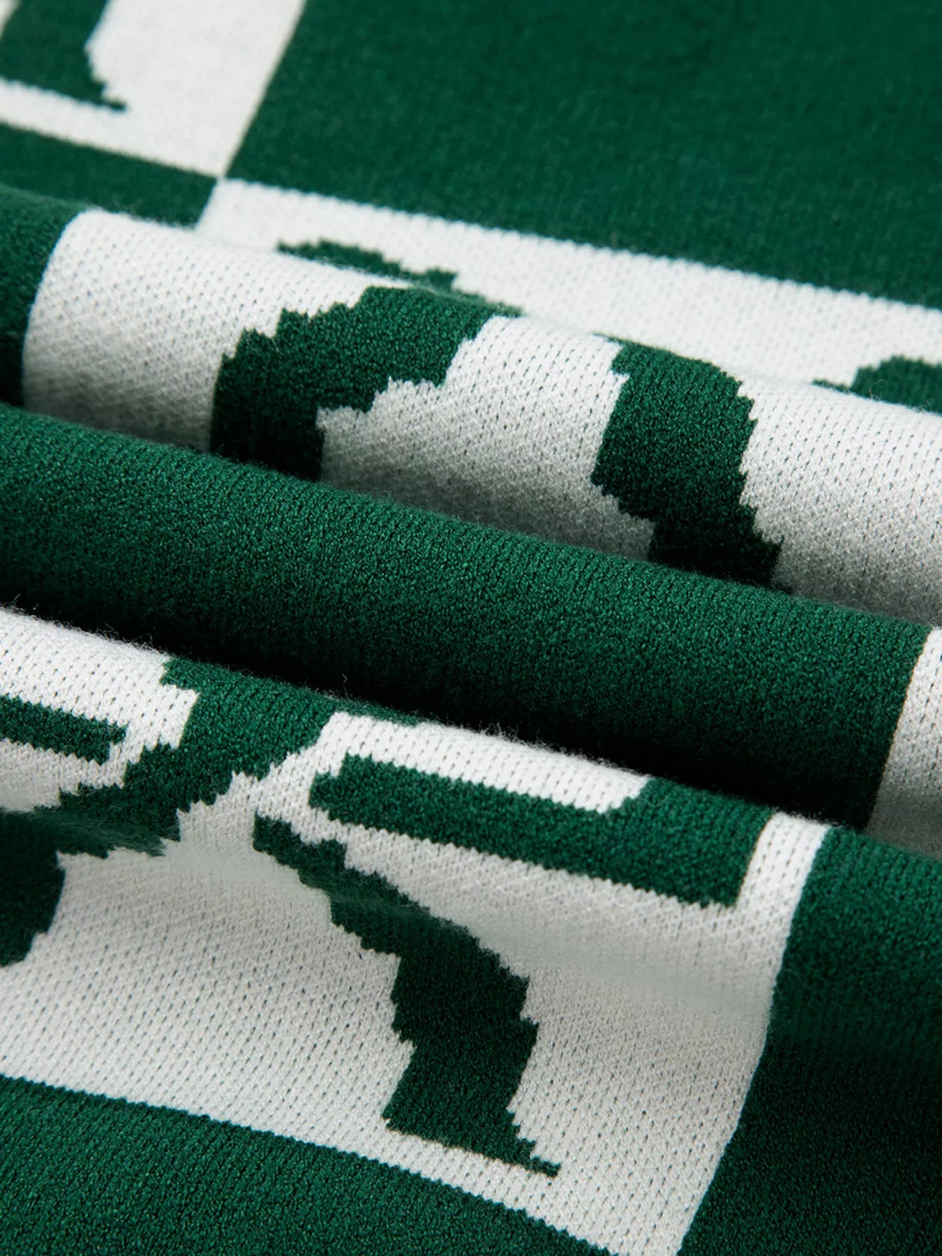 Checkered Bow Round Neck Casual Sweater