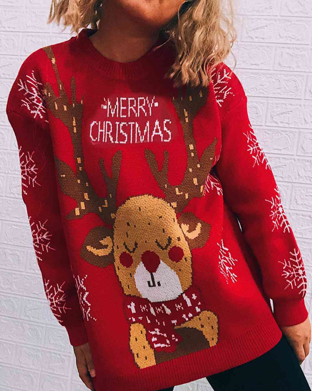 Christmas Element Long Sleeve Sweater   