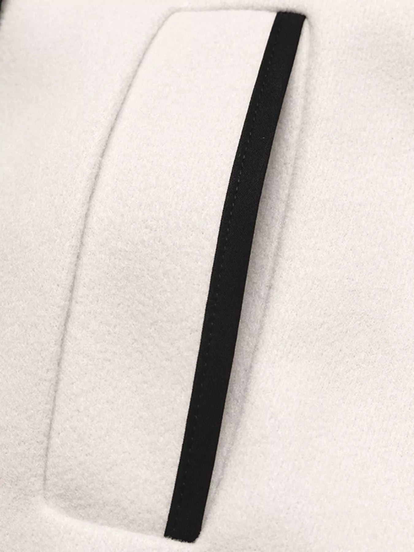 Contrast Trim Double-Breasted Jacket