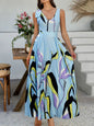Devine Printed Sleeveless Light Blue S