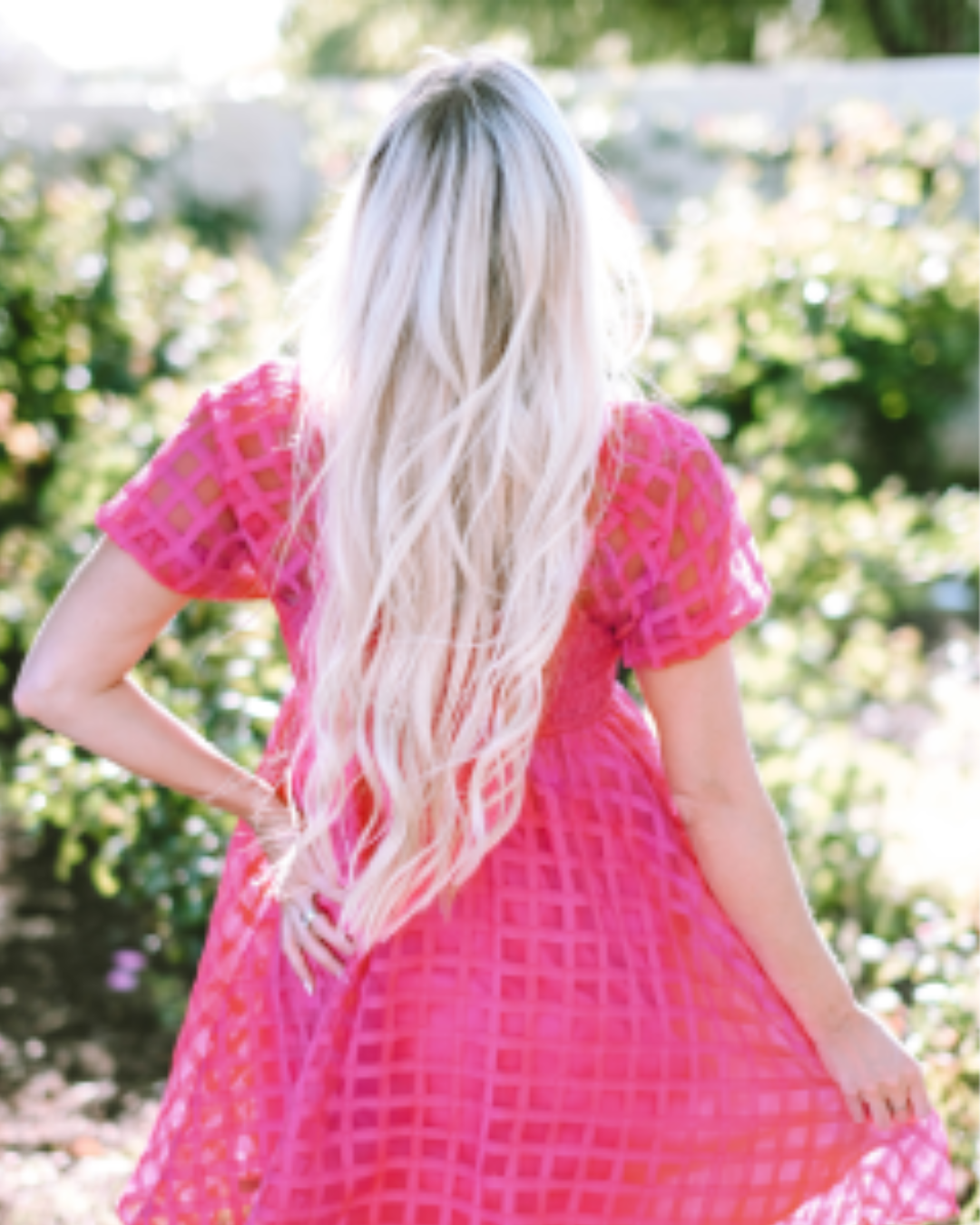 Checkered Puff Sleeve Babydoll Dress   