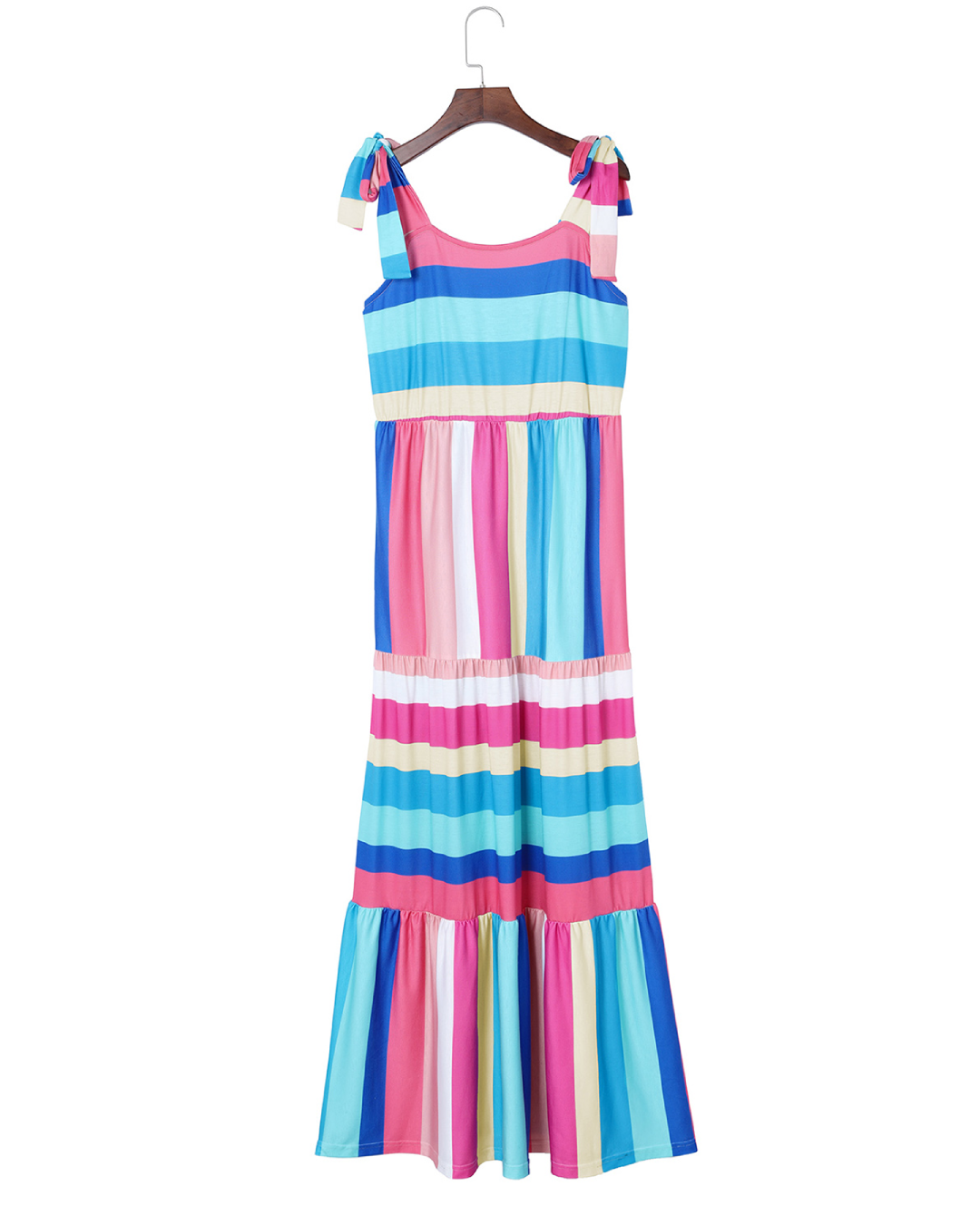 Multicolor Color Block Striped Dress   