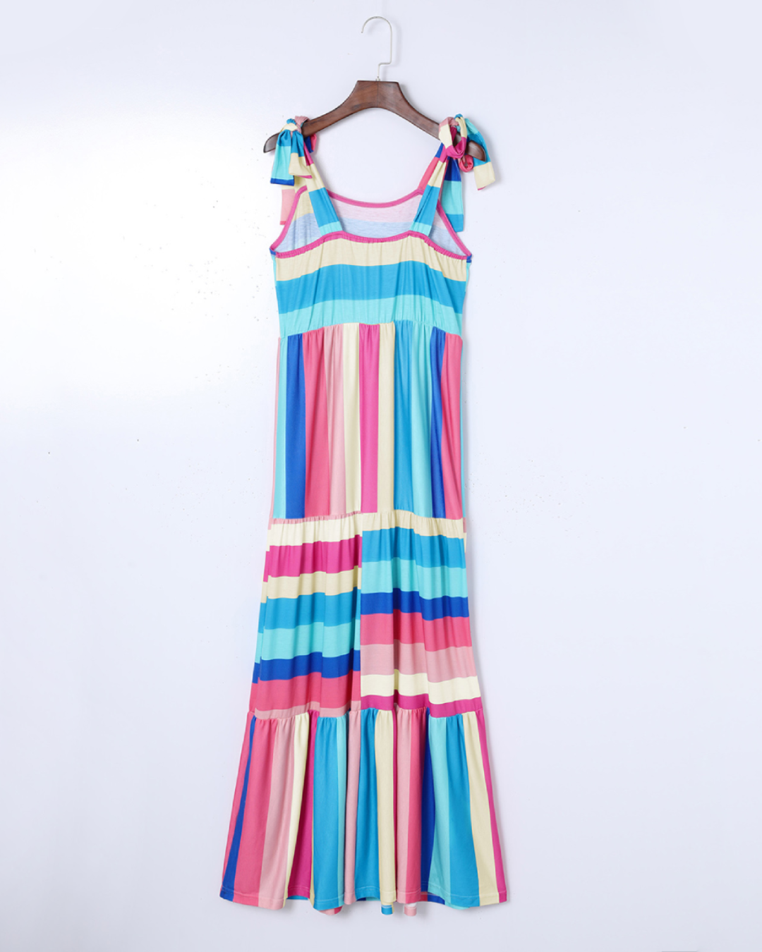 Multicolor Color Block Striped Dress   