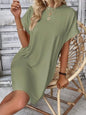 Short Sleeve Mini Tee Dress with Pockets Sage S