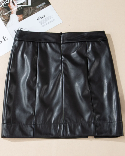 Leather Mini Skirt   