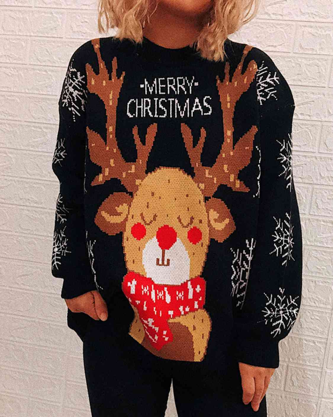 Christmas Element Long Sleeve Sweater   