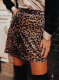 Leopard Tiered Mini Skirt Leopard S