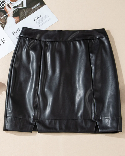 Leather Mini Skirt   