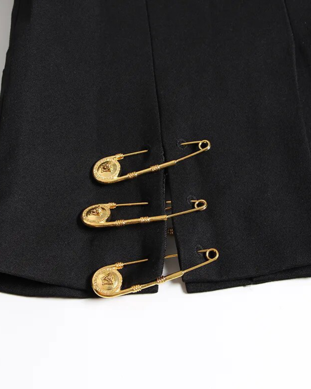 Loose Hollow Out Pin Spliced Blazer   