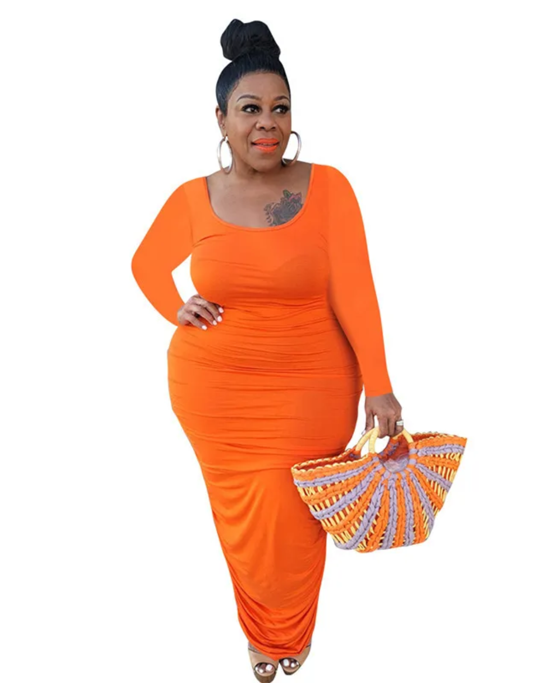 Plus Size Draped Dress   