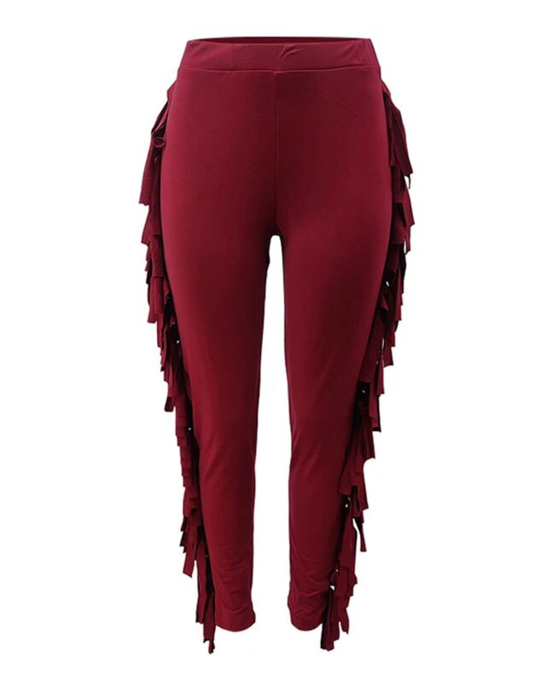 Long Tassel Fringed Pencil Pants   