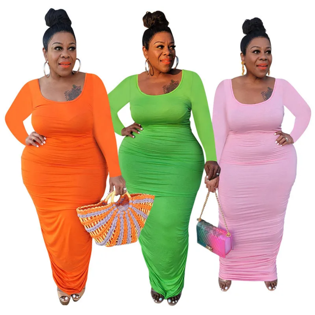 Plus Size Draped Dress   