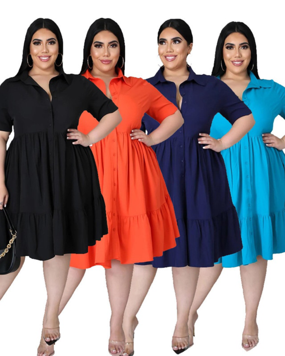Plus Size Ruffle Dress   