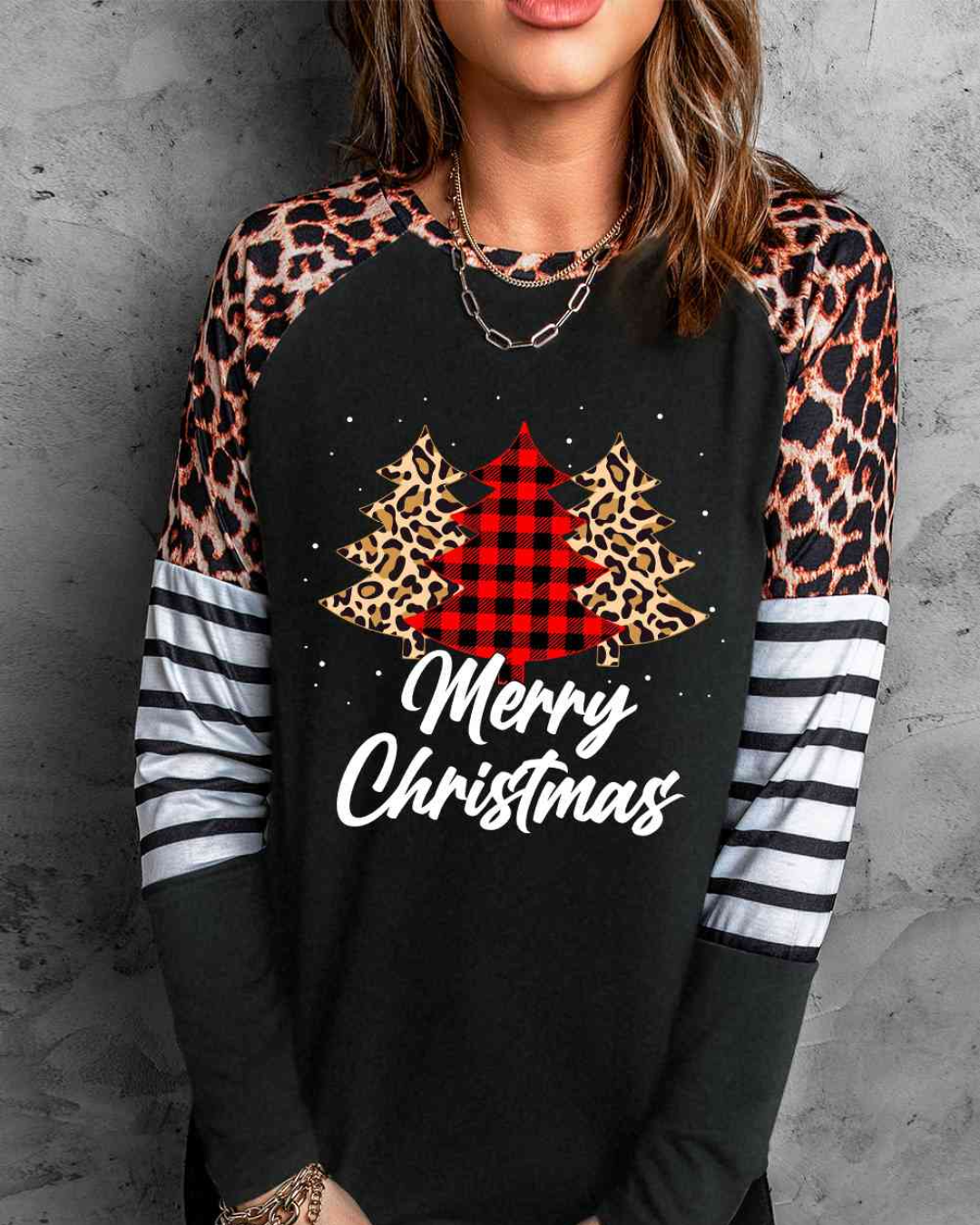 MERRY CHRISTMAS Graphic T-Shirt Black S 