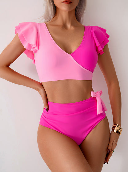 Bikini Split Swimsuit Women High Waist Swimming Trunks Bikini Swimsuit